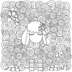 Artistically ornamental sheep.