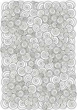 Pattern for coloring book. Artistically ethnic pattern.
