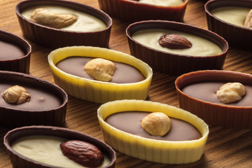 chocolate candy with nuts
