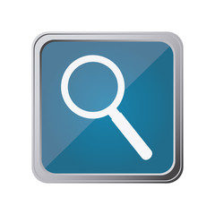 button with magnifying glass with background blue vector illustration