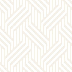 Vector Seamless Pattern. Modern Stylish Interlacing Lines Texture. Geometric Striped Ornament.