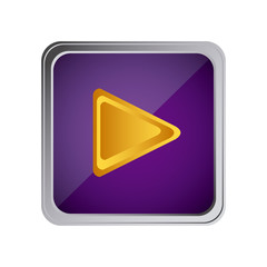 play button icon with background purple vector illustration