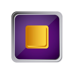 stop button icon with background purple vector illustration