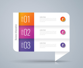 Infographic design vector and business icons with 3 options.