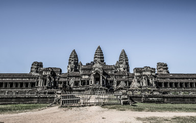 Ruins of ancient Angkor Wat in Cambodia