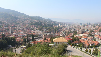 Fototapeta na wymiar View of the historic centre of Sarajevo - Bosnia and Herzegovina