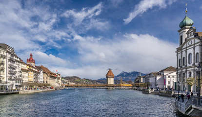 Chapel Bridge in Lucerne Switzerland