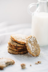Cookies with coconut chips and banana