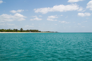 Nilaveli Beach in Sri Lanka seen from a Boat