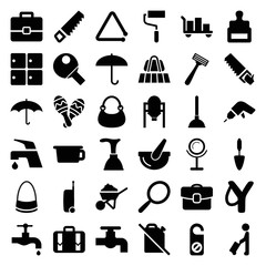Set of 36 handle filled icons