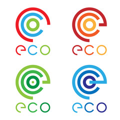 set of eco logos