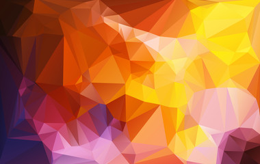 Background with abstract pattern made of colorful geometric shapes