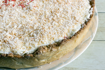 Homemade coconut cream pie