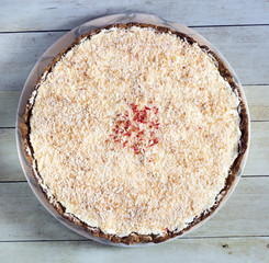 Homemade coconut cream pie