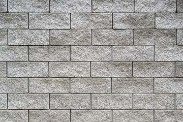 old grey brick facade