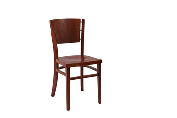 Wooden dining chair isolated