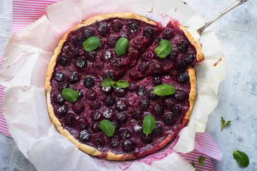 Sweet cherry cake pie tart.