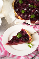 Sweet cherry cake pie tart.