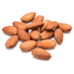 almond nuts isolated on white background close up