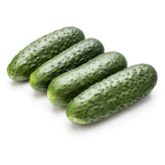 Cucumber vegetable isolated on white background cutout