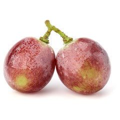 Red grape berry bunch isolated on white background cutout