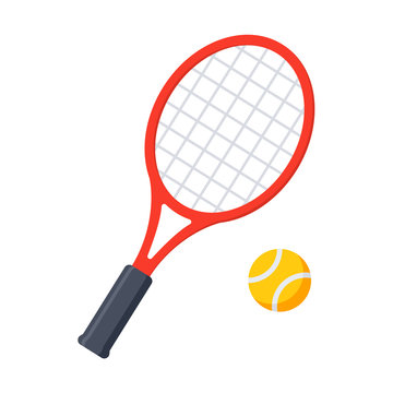 Tennis, vector illustration in trendy flat style