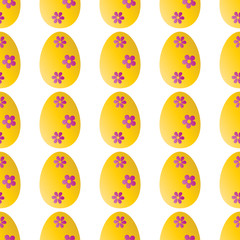 Seamless pattern of Easter eggs