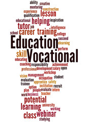 Obraz premium Vocational education, word cloud concept 7