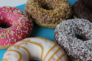  donuts and coffee, enjoy the little things, lovely, sweet, donut with jelly, donut with chocolate, donut with hasels, caramel donut, sweet break,