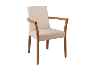 white modern armchair