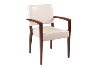 white modern armchair
