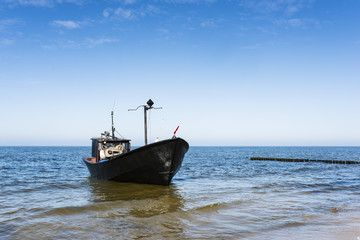 Fototapeta premium Fishing boat on the coast.
