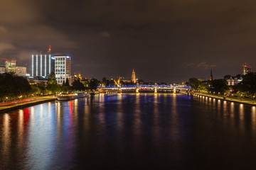 Fototapeta na wymiar Night view of Frankfurt am Main