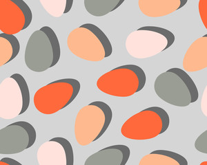 Cute seamless vector pattern with easter eggs.