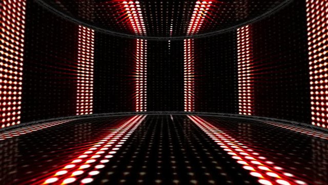 Music Waves Room, Lights Bulbs Animation, Rendering, Background, Loop, 4k
