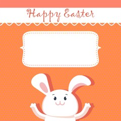 easter card bunny pink