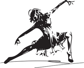 Abstract Illustration of women dancing