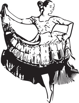 Illustration of woman dancing