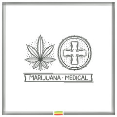 Medical Marijuana Logo Black Three