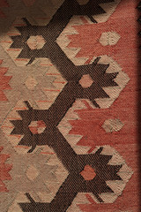 Hand made rug. Traditional woolen hand made rug