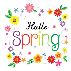 Flowers wreath for spring