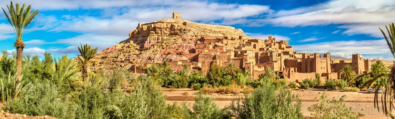 Gordijnen Panoramic view of Ait Benhaddou, a UNESCO world heritage site in Morocco © Leonid Andronov