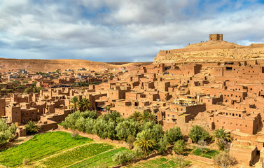 Fototapeta na wymiar View of Ait Benhaddou, a UNESCO world heritage site in Morocco