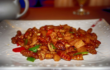 Deep fried silk worm larvae, Guangzhou, China