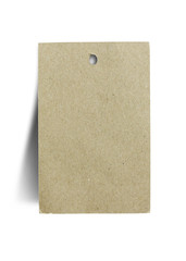 Blank torn paper or label isolated