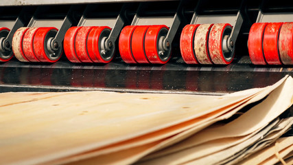 Woodwork in a paper mill.