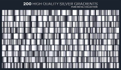 Silver gradient,pattern,template.Set of colors for design,collection of high quality gradients.Metallic texture,shiny background.Pure metal.Suitable for text ,mockup,banner, ribbon or ornament. © 32 pixels