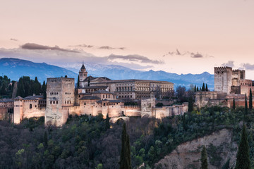 Fototapeta na wymiar Arabic palace Alhambra in Granada,Spain