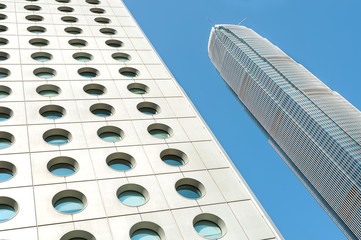 Obraz premium Jardine House and IFC skyscrapers, Central District, Hong Kong