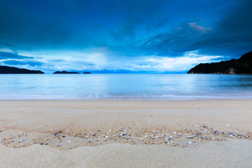A Cold Deserted Beach in New Zealand